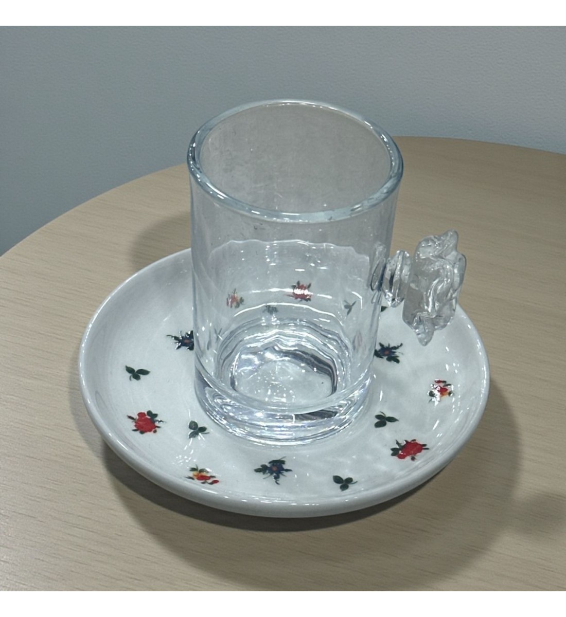 طقم كاسات وصحن 12سم 