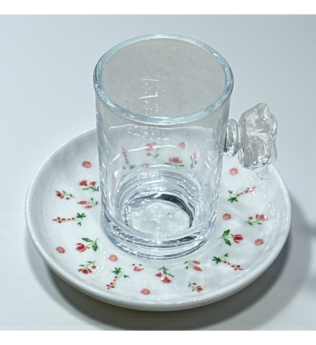 طقم كاسات وصحن 12سم 