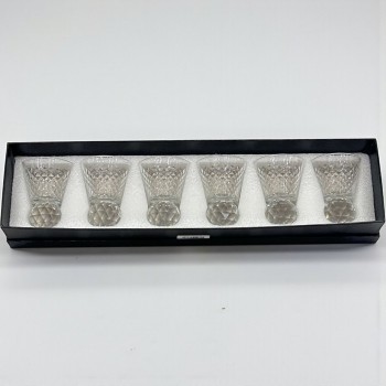طقم بيالات (6) حبة بقاعده زجاج  
