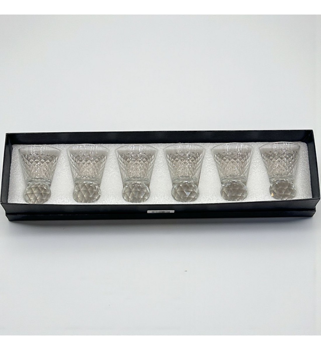 طقم بيالات (6) حبة بقاعده زجاج  