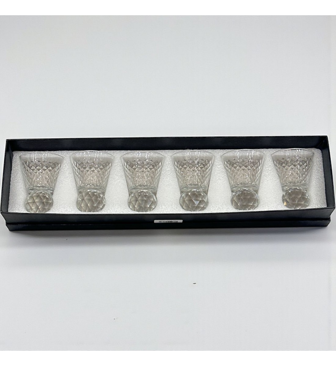 طقم بيالات (6) حبة بقاعده زجاج  