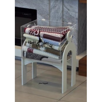 بوكس اكريلك سجادات مع قاعدة خشبي بيج 30×40×47سم 