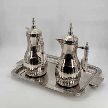 صينية تقديم معدنية فاخرة – تصميم أنيق وعصري55×36×2سم 