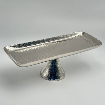 صحن تقديم معدنية فاخرة – تصميم أنيق وعصري20×15×14سم 