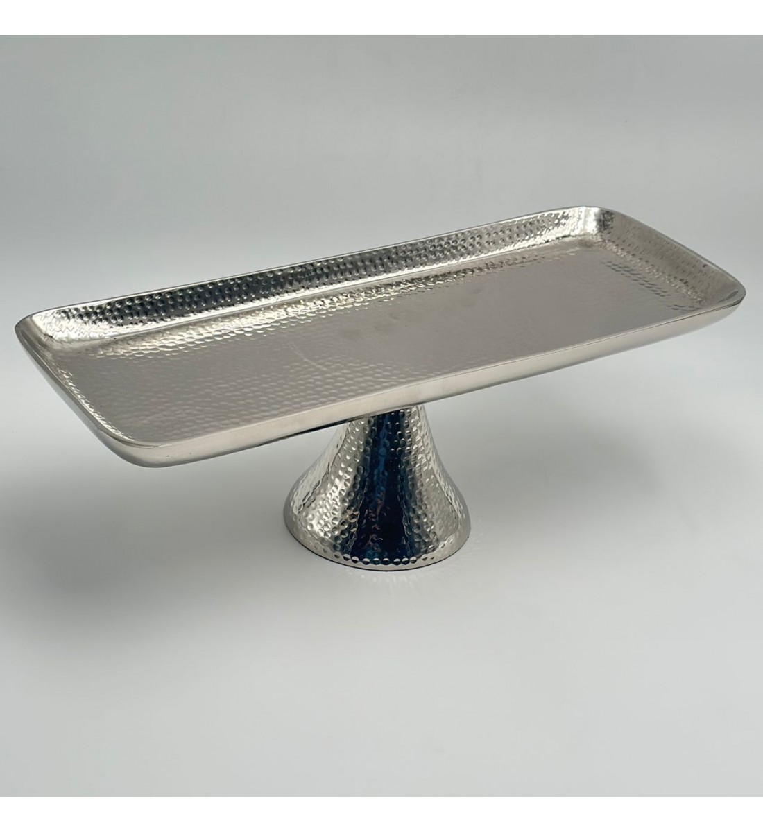 صحن تقديم معدنية فاخرة – تصميم أنيق وعصري20×15×14سم 