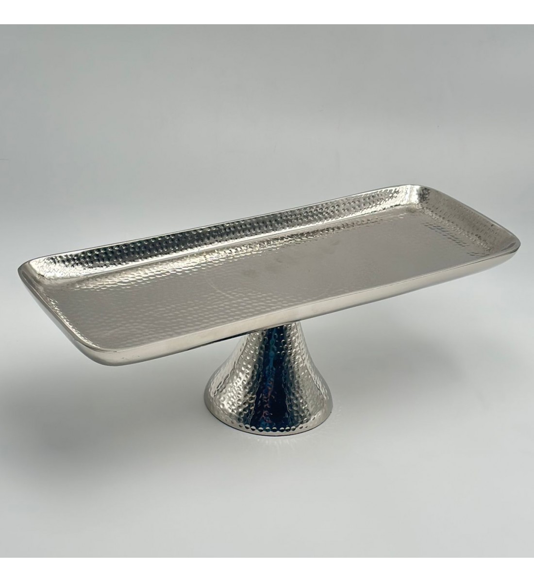 صحن تقديم معدنية فاخرة – تصميم أنيق وعصري20×15×14سم 