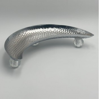 صحن تقديم معدنية فاخرة – تصميم أنيق وعصري35×13×6سم 