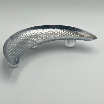 صحن تقديم معدنية فاخرة – تصميم أنيق وعصري35×13×6سم 