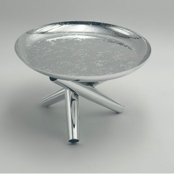 صحن تقديم معدنية فاخرة – تصميم أنيق وعصري20×20×13سم 