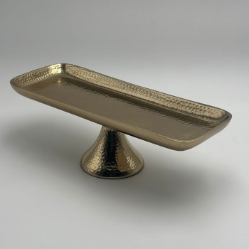 صحن تقديم معدنية فاخرة – تصميم أنيق وعصري34×13×11سم 