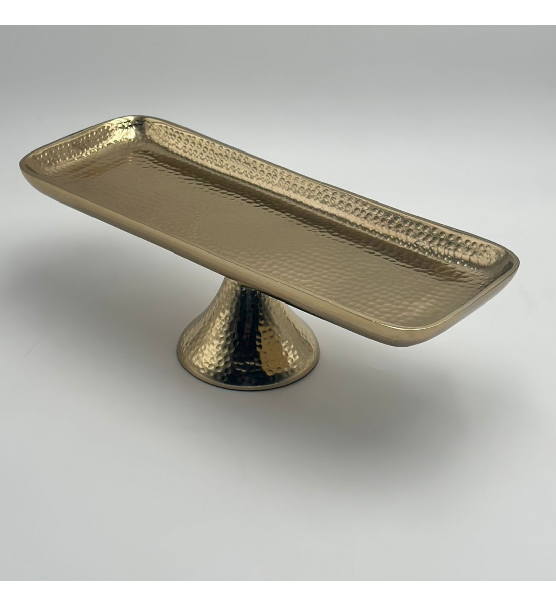 صحن تقديم معدنية فاخرة – تصميم أنيق وعصري34×13×11سم 