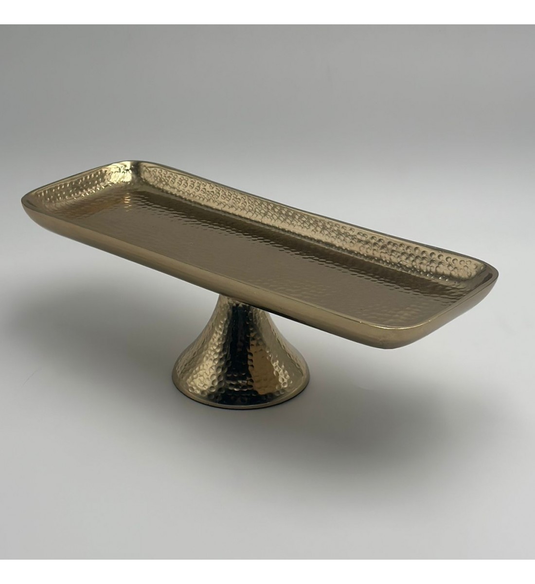 صحن تقديم معدنية فاخرة – تصميم أنيق وعصري34×13×11سم 