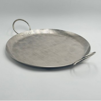 صحن تقديم معدنية فاخرة – تصميم أنيق وعصري 36×36×2سم 