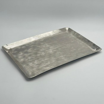 صحن تقديم معدنية فاخرة – تصميم أنيق وعصري 42×30×3سم 