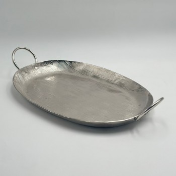 صحن تقديم معدنية فاخرة – تصميم أنيق وعصري 40×28×3سم 