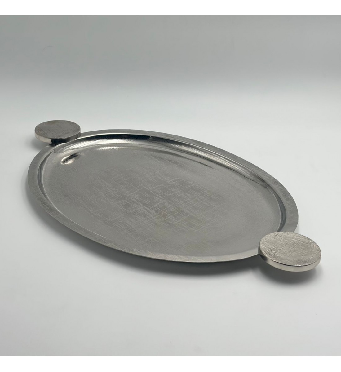 صحن تقديم معدنية فاخرة – تصميم أنيق وعصري 54×33×2سم 