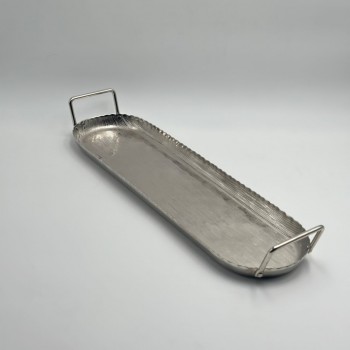 صحن تقديم معدنية فاخرة – تصميم أنيق وعصري 53×15×3سم