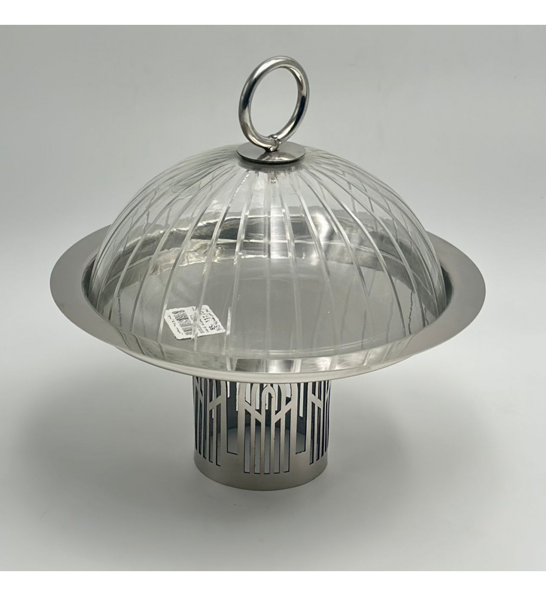 حامل كيك فضي بغطاء 25×25×25سم 