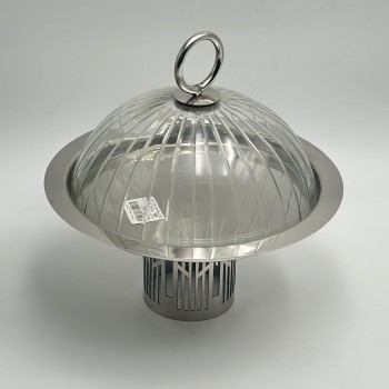 حامل كيك فضي بغطاء 25×25×25سم 