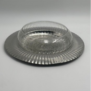 صحن ستيل هندي - فضي34×34×8سم 