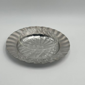 صحن ستيل هندي - فضي 25×25×7سم 