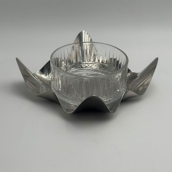 صحن ستيل هندي - فضي   18×18×7سم 