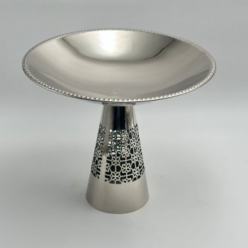 صحن تقديم معدنية فاخرة – تصميم أنيق وعصري30×30×26سم 