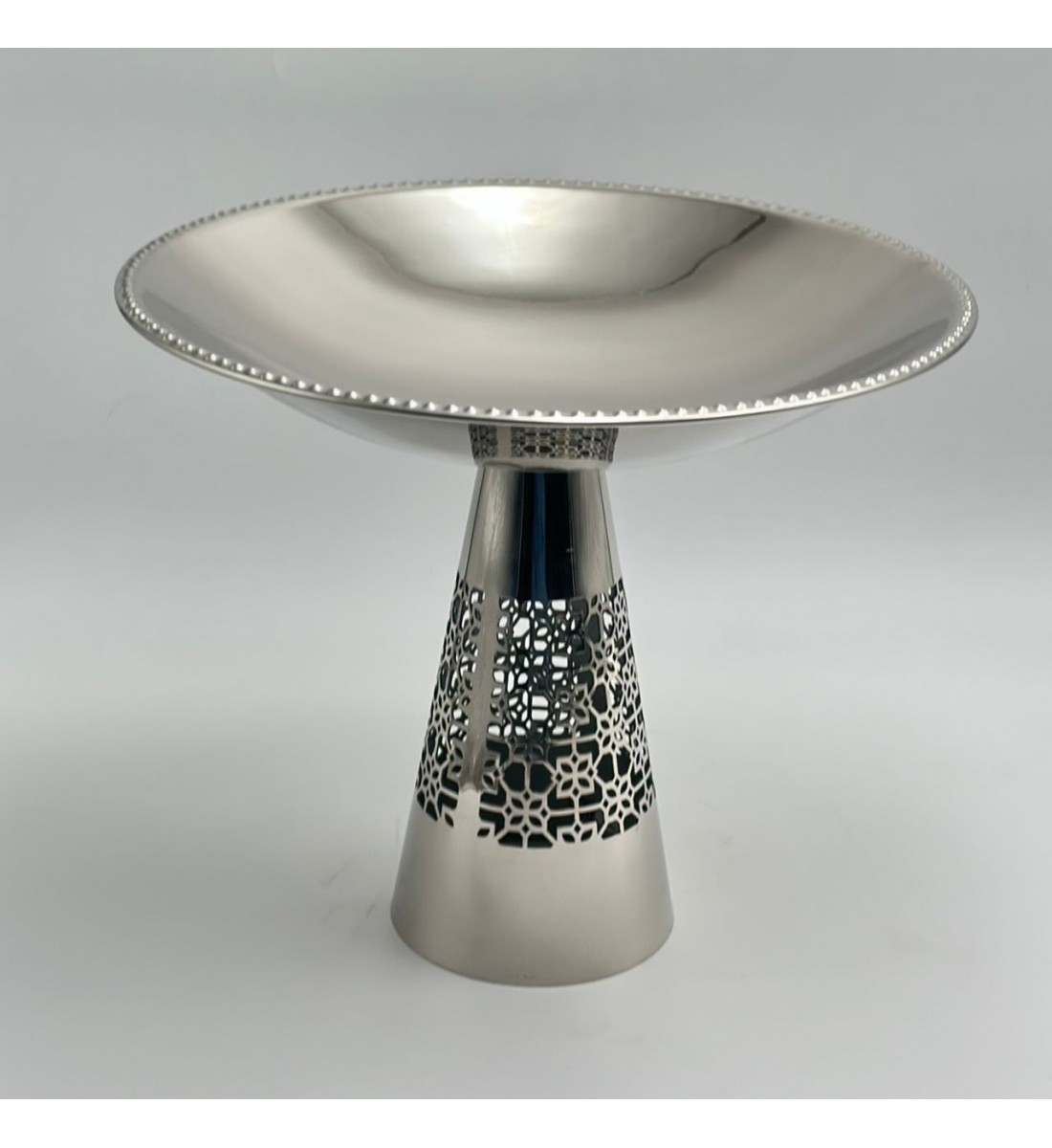 صحن تقديم معدنية فاخرة – تصميم أنيق وعصري30×30×26سم 