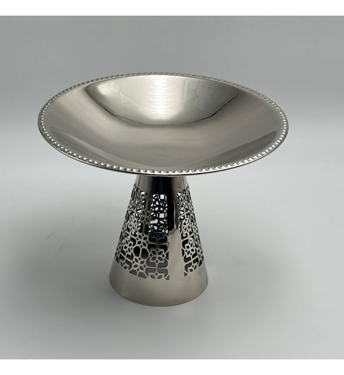 صحن تقديم معدنية فاخرة – تصميم أنيق وعصري 17×28×7سم 