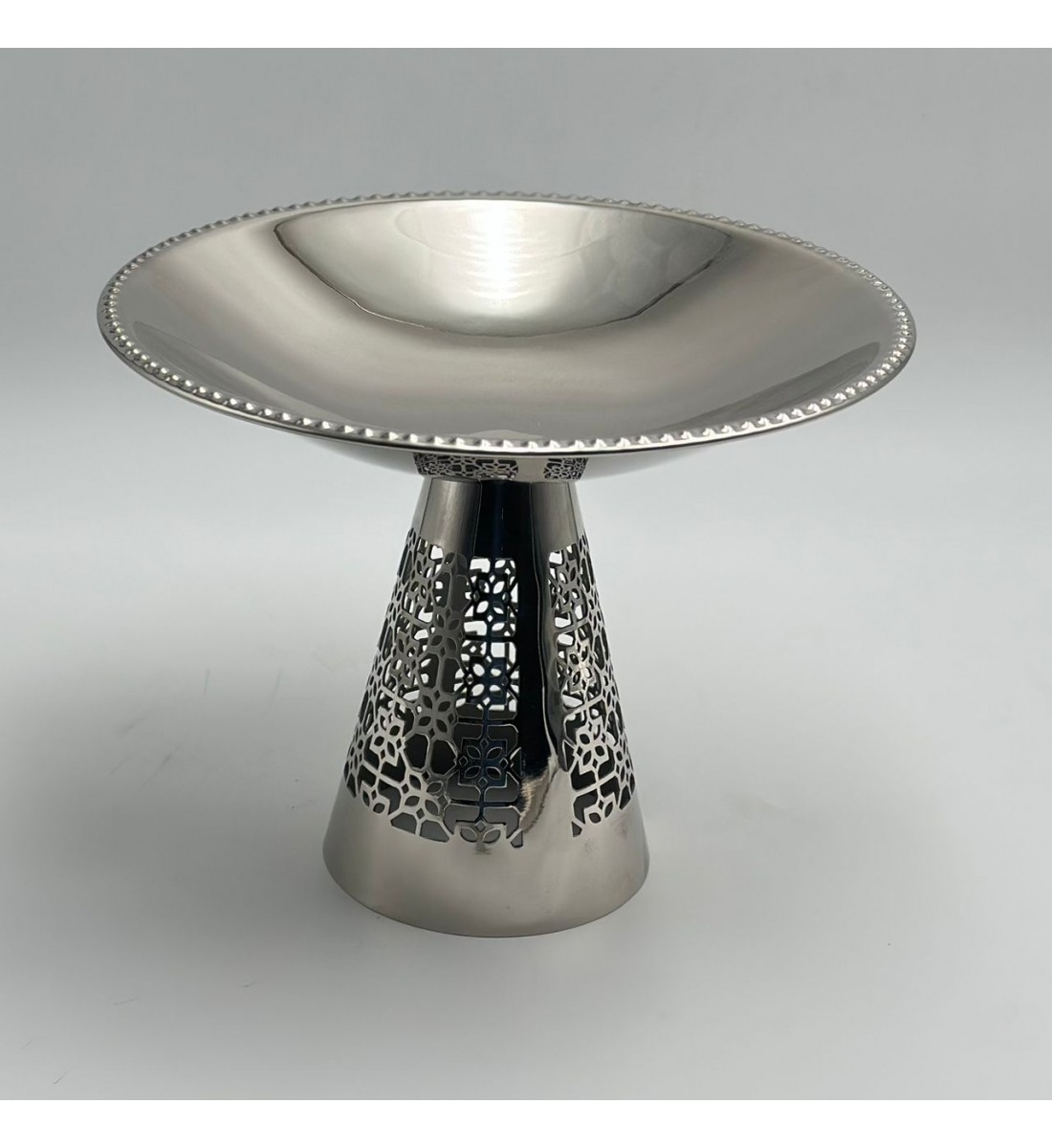 صحن تقديم معدنية فاخرة – تصميم أنيق وعصري 17×28×7سم 