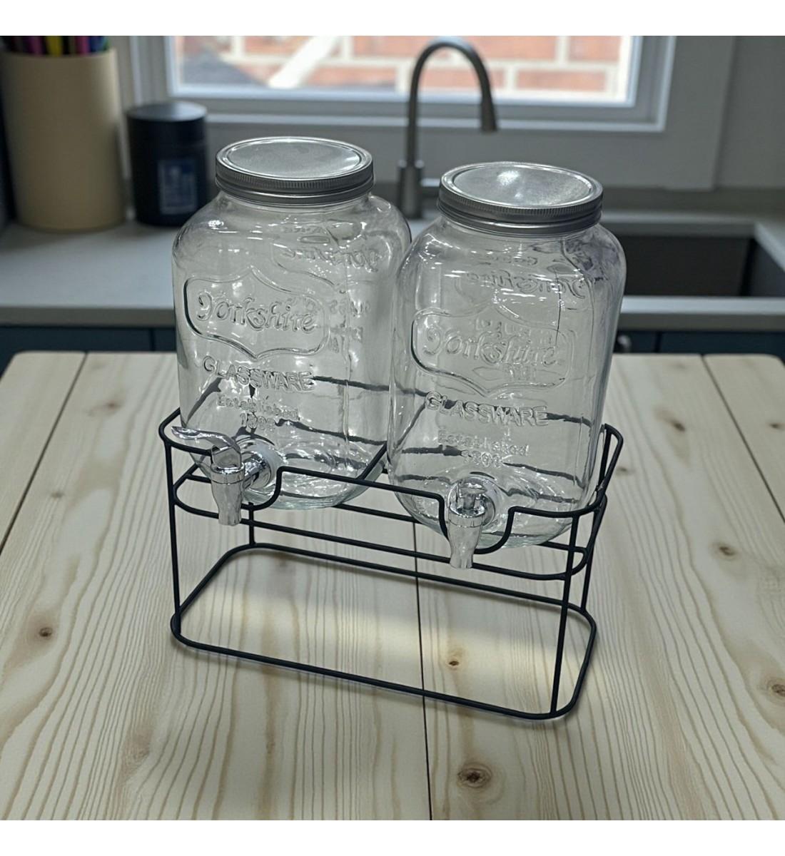 جاك زجاج قاعده حديد اسود 4اتر 