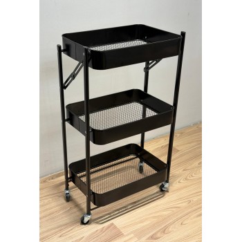 رف تنظيم حديد 3 دور  لون اسود 