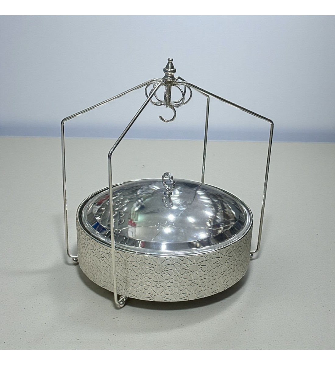 سخان طعام من الستانلس ستيل هندي غطاء استيل –14سم 