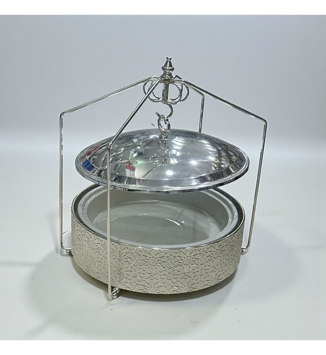 سخان طعام من الستانلس ستيل هندي غطاء استيل –14سم 