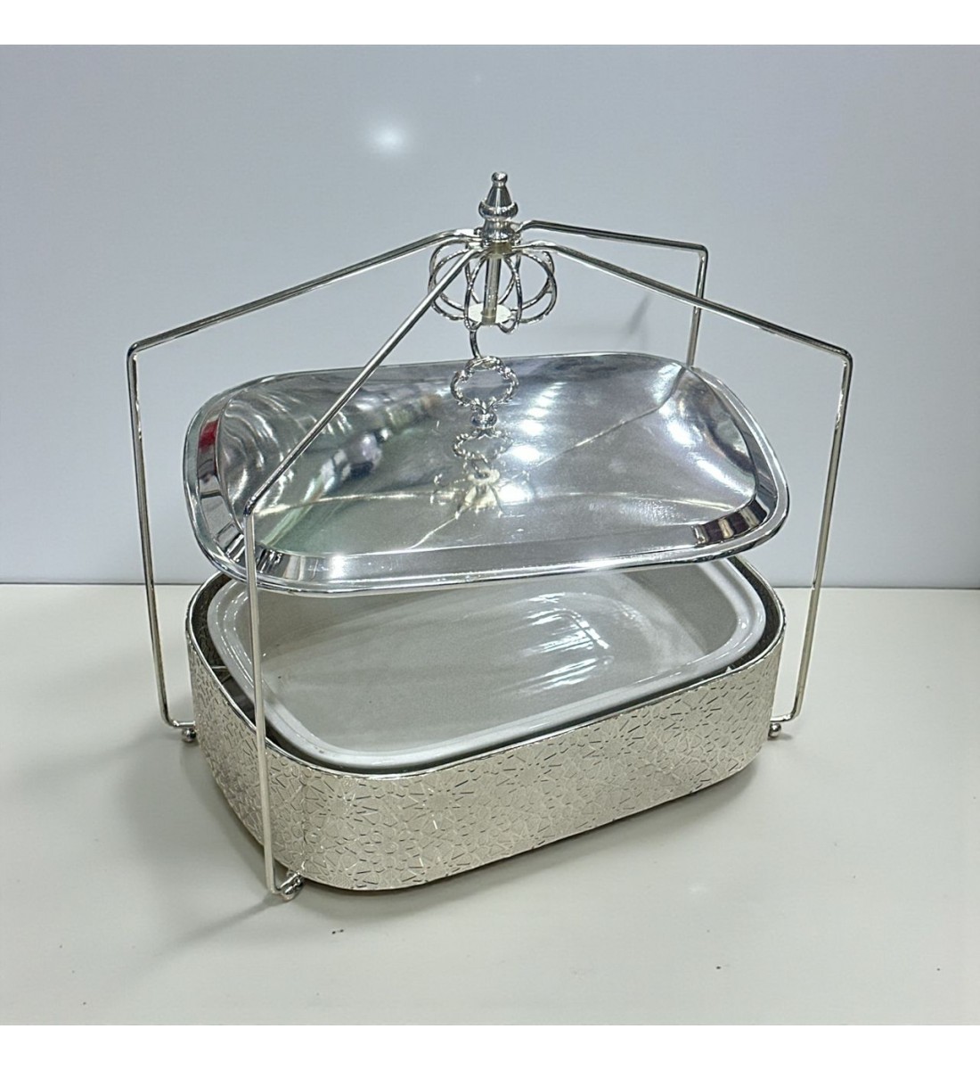 سخان طعام من الستانلس ستيل هندي غطاء استيل –12سم 