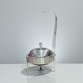 سخان طعام من الستانلس ستيل هندي غطاء زجاج  استيل –4لتر    