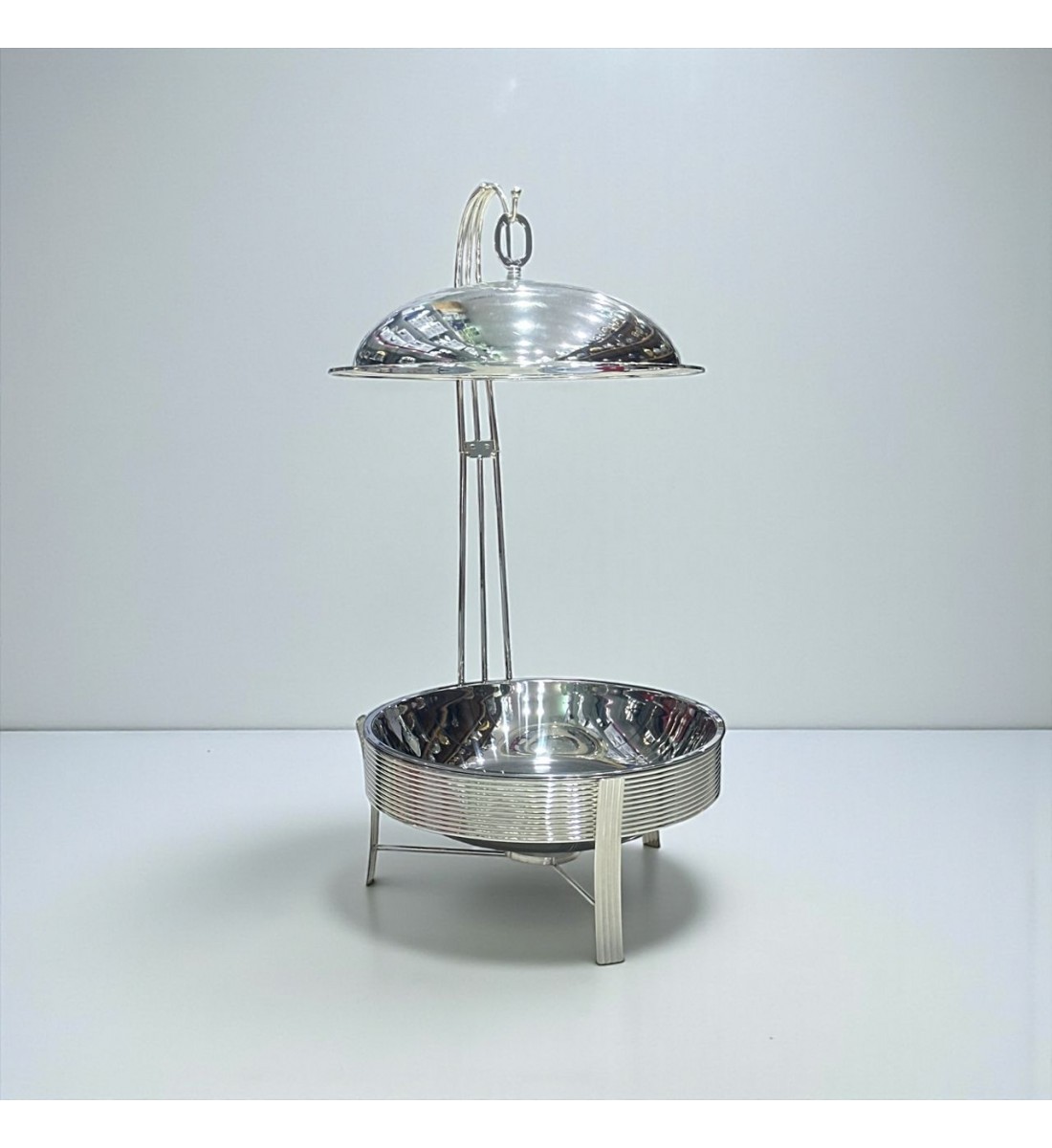 سخان طعام من الستانلس ستيل هندي غطاء زجاج  استيل –6لتر    