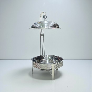 سخان طعام من الستانلس ستيل هندي غطاء زجاج  استيل –6لتر    