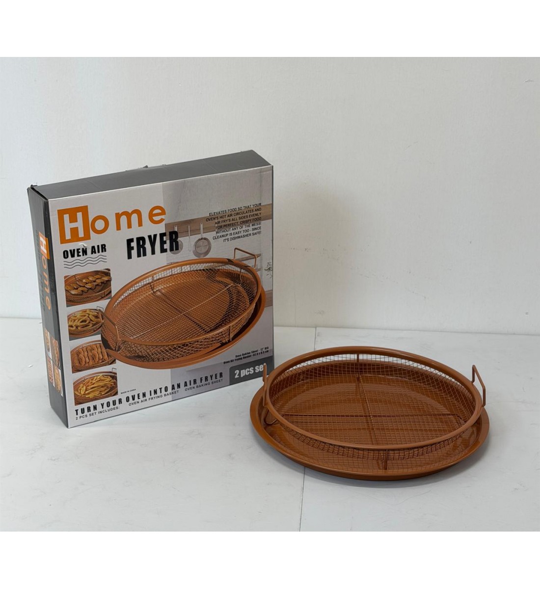 طقم سلة وورقة خبز للقلي الهوائي في الفرن طقم سلة وورقة خبز للقلي الهوائي في الفرن