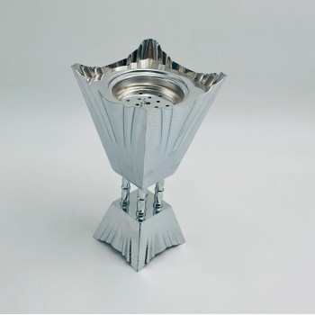 مبخرة بتصميم أنيق وعصري مصنوعة من معدن عالي الجودة24×12×12سم 