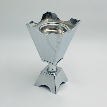 مبخرة بتصميم أنيق وعصري مصنوعة من معدن عالي الجودة12×12×22سم 