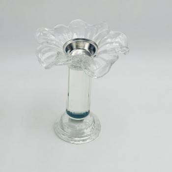 مبخرة كريستالية فاخرة بتصميم أنيق مستوحى من شكل الزهرة 16×16×19سم 