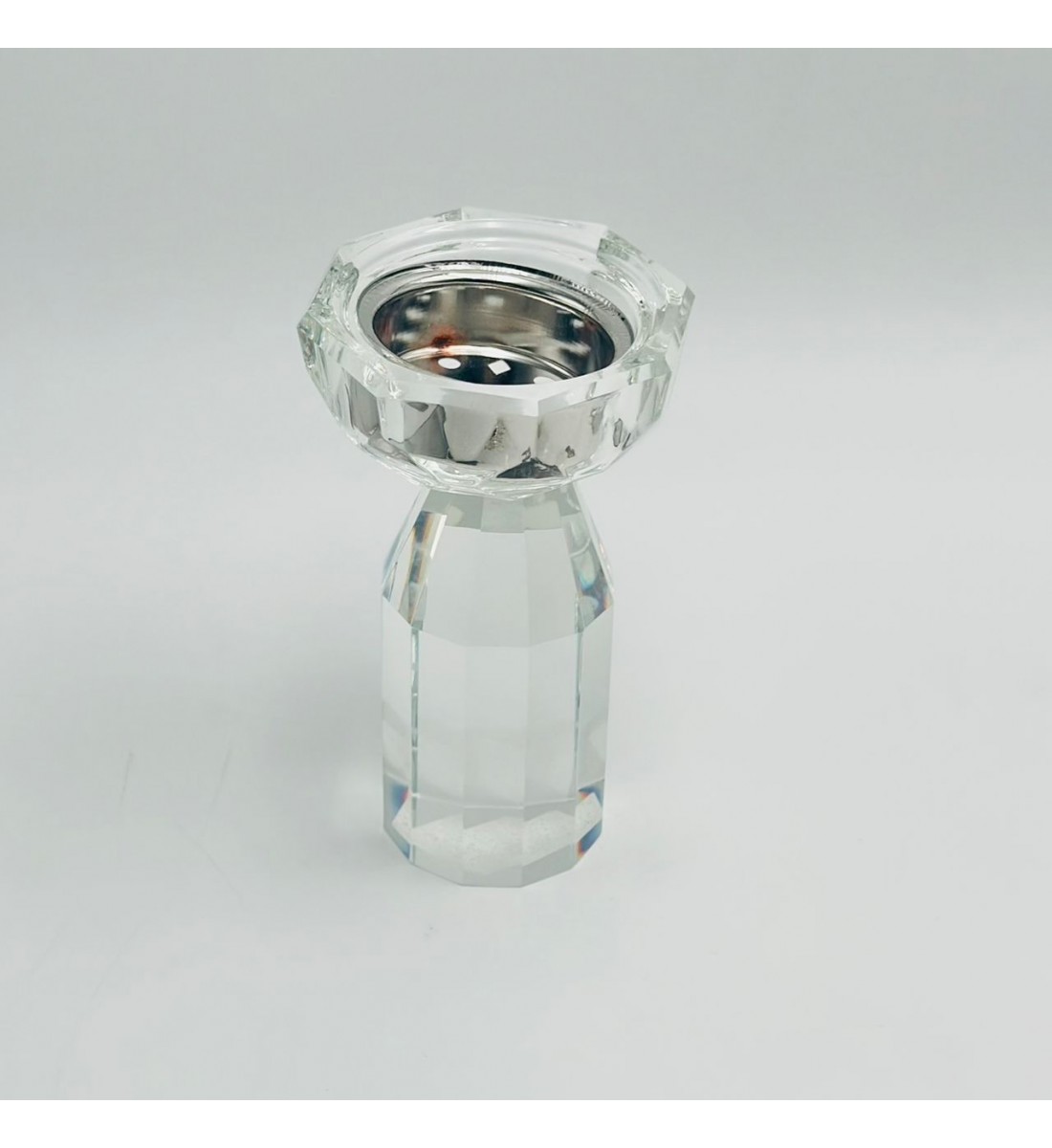 مبخرة كريستالية فاخرة بتصميم أنيق مستوحى من شكل الزهرة 9×9×16سم 