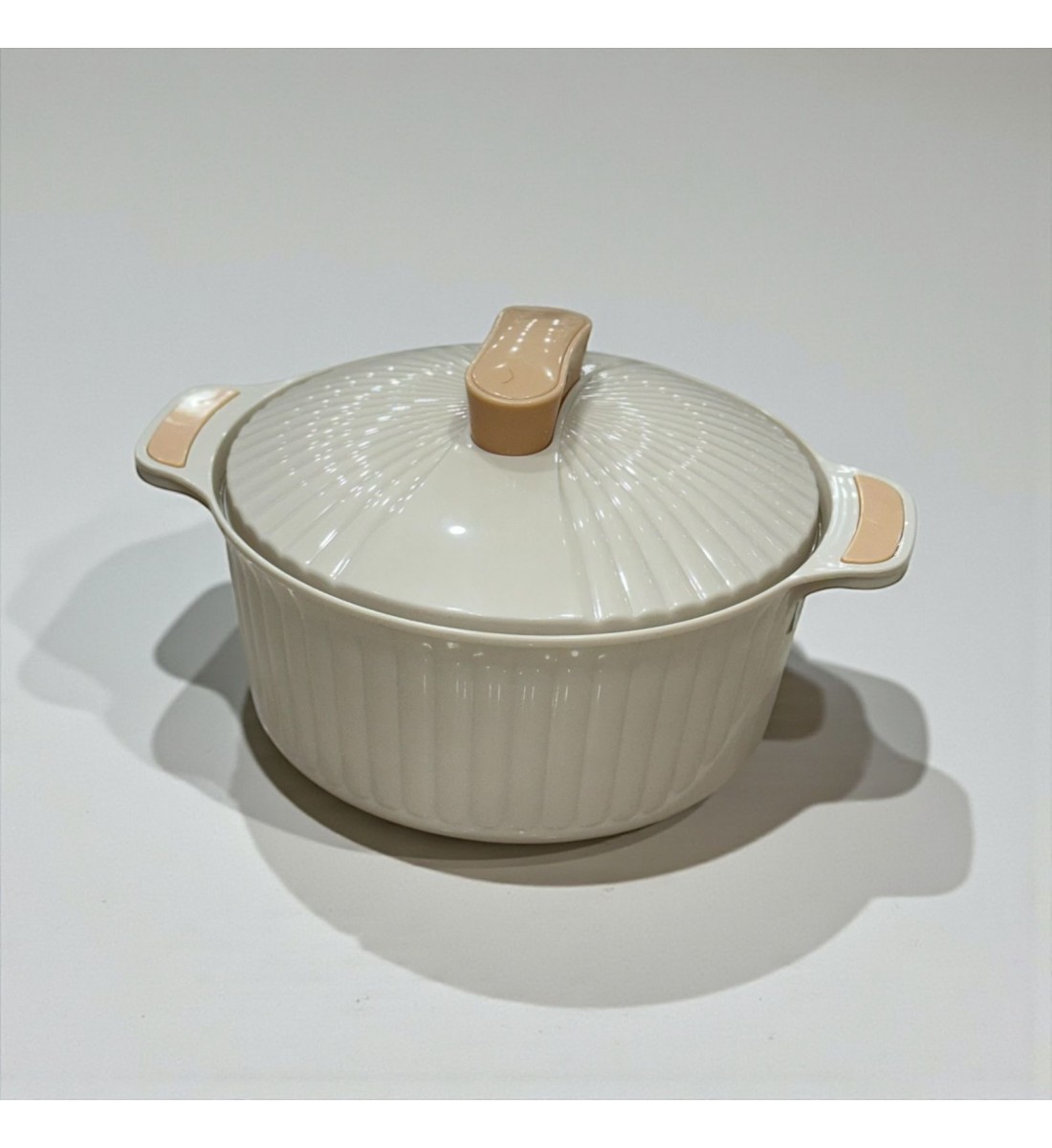 حافظات طعام بلاستيك – 1قطع بغطاء بيج 1500مل 