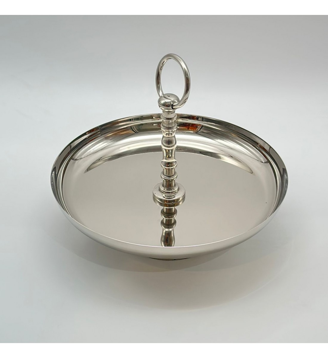 صحن تقديم معدنية فاخرة – تصميم أنيق وعصري25×25×7سم