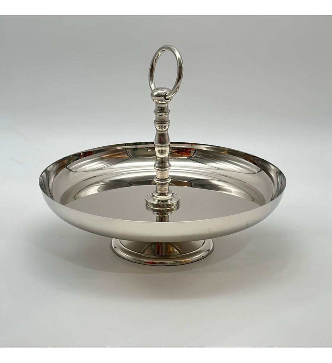 صحن تقديم معدنية فاخرة – تصميم أنيق وعصري25×25×7سم