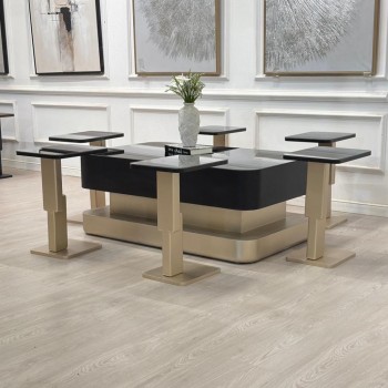 طقم طاولات  تقديم  ليون سنديان 7قطع  (منتج تفصيل )