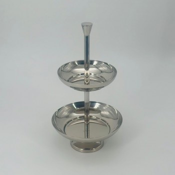 صحن تقديم معدنية فاخرة – تصميم أنيق وعصري28×15×15سم