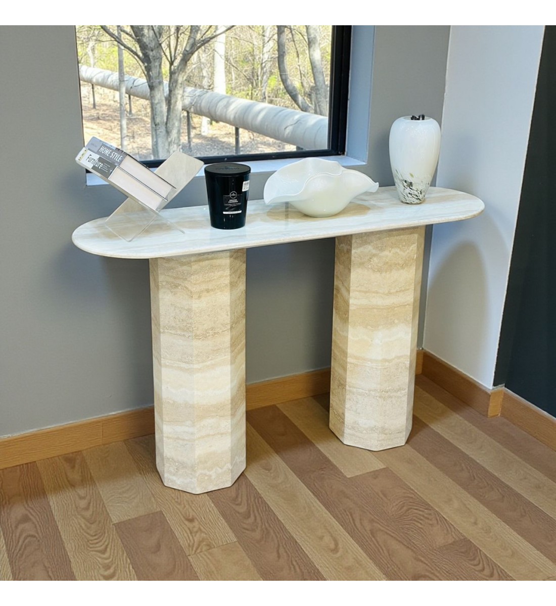 طاولة كونسول أنيقة بتصميم عصري فاخر 80×40×130سم 