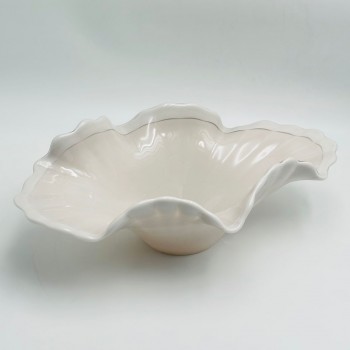 صحن تقديم أنيق بتصميم متموّج مستوحى من الطبيعة40×25×13سم 